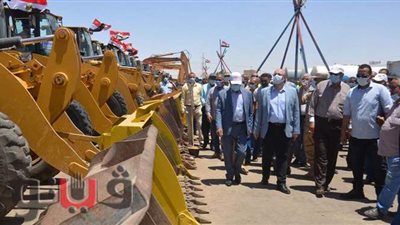 محافظ بني سويف يتفقد اصطفاف معدات تدريب مجابهة الأزمات والكوارث