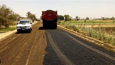 الانتهاء من رصف طريق البيهو الفرنساوي شمالي المنيا