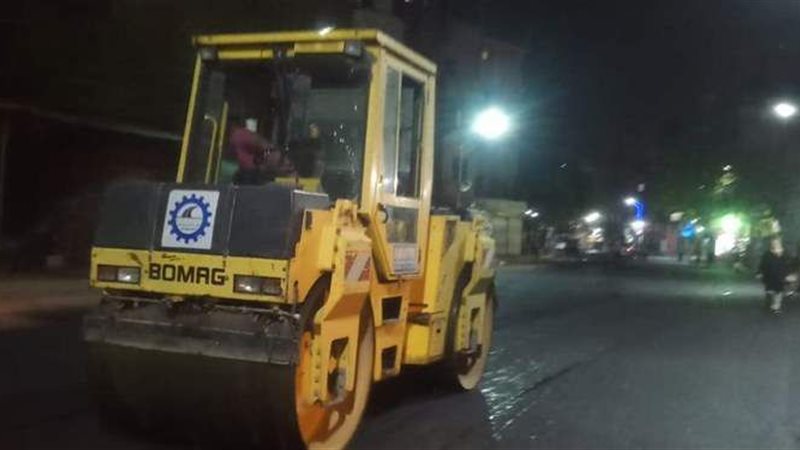 رصف شارع 6 أكتوبر