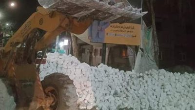 انقلاب «سيارة طوب» دون إصابات بطريق السنطة-طنطا | صور