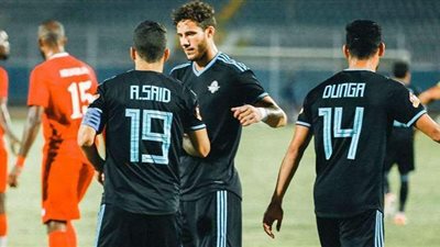 إبراهيم عادل يتقدم لبيراميدز بهدف في شباك إنيمبا