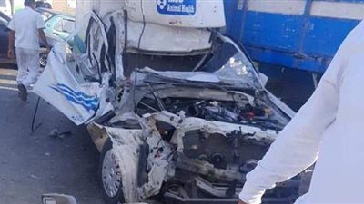 إصابة 6 أشخاص في حادث تصادم 4 سيارت بالسلام | صور