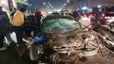 مصرع ٣ وإصابة ٦ آخرين في حادث سير بالفيوم