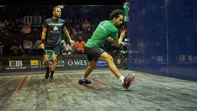 طارق مؤمن يقصي مارشيه ويواجه بول كول في نصف نهائي بطولة الجونة الدولية للاسكواش