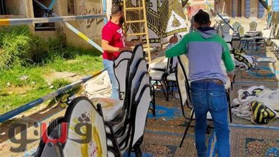 فض سرادق للعزاء بمدينة التل الكبير في الإسماعيلية | صور