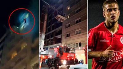 قفز من الدور الـ11.. لاعب مصاب بكورونا يهرب من حريق غرفة العزل بالفندق | فيديو