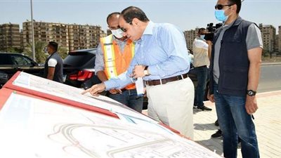 السيسي يتفقد أعمال تطوير عدد من المحاور والطرق الجديدة بشرق القاهرة