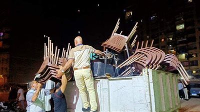 رفع 50 حالة إشغال طريق وغلق محلين بمنشاة القناطر