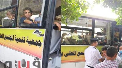 نقل ركاب قطار الصعيد بسيارات «ميني باص» بعد خروجه عن القضبان ببني سويف