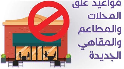 مواعيد غلق المحلات والمطاعم والمقاهي الجديدة | إنفوجراف