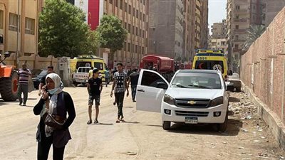 المعاينة الأولية لحريق مخزن حي الهرم: مساحته 2000 متر بدون سقف