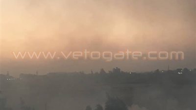 بالصور.. السحابة السوداء تكسي سماء نبروة في الدقهلية
