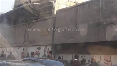 انهيار أجزاء من كوبري محرم بك في الإسكندرية | صور