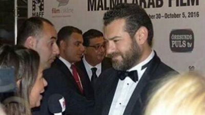 عمرو يوسف ينشر صورة تجمعه بإنجي علي من «مهرجان مالمو»