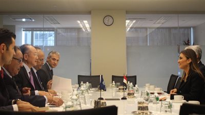 وزيرة التعاون تناقش برنامج تنمية الصعيد مع رئيس البنك الدولي