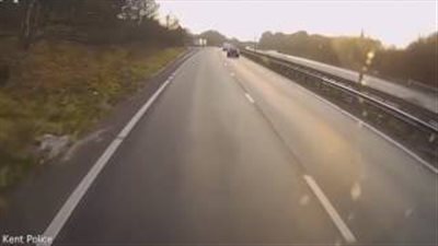 بالفيديو.. سائق لم ينتبه لازدحام مروري يتسبب في حادث مروع