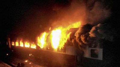 مصدر أمني: حريق قطار الشرقية «غير مُفتعل»