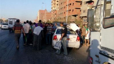 إصابة 3 أشخاص في حادث تصادم أعلى دائري المرج