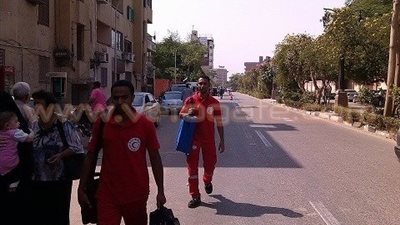 الهلال الأحمر ينشر فرق التدخل السريع أمام لجان الأقصر