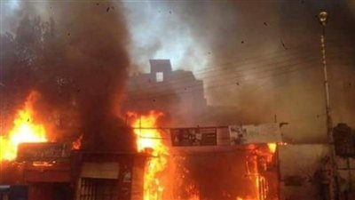 حريق هائل بمصنع أخشاب في 6 أكتوبر