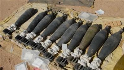 ضبط مخزنين للمتفجرات بالشيخ زويد