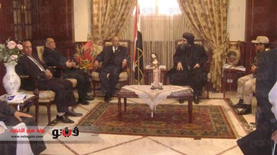 بالصور.. محافظ بني سويف يزور مطرانية ببا للتهنئة بعيد الميلاد