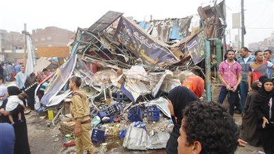 بالفيديو والصور.. حملة مكبرة لإزالة إشغالات الباعة الجائلين بالمرج