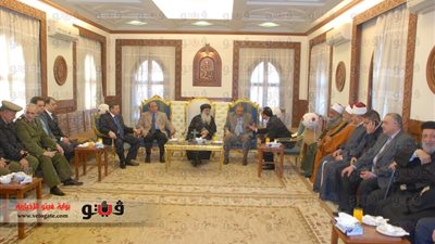 بالصور.. رئيس جامعة طنطا يهنئ الأقباط بأعياد الميلاد