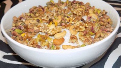 طريقة الشيف ريمو لعمل العاشوراء بالكريمة اللباني والمستكة