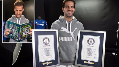 فابريجاس يدخل موسوعة جينيس للأرقام القياسية