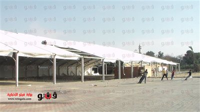 بالصور.. أرض المعارض تواصل تجهيزاتها لاستقبال معرض الكتاب