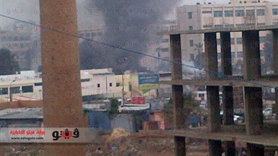 بالصور.. حريق في مبني الأمن الإداري بـ «آداب الزقازيق»