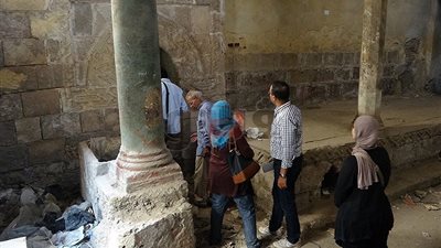 معاينة حمام الشرايبي لبدء أعمال الصلبات الإنشائية ضمن مشروع إنقاذه