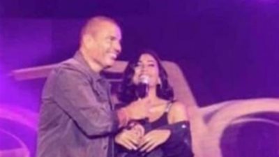 دينا الشربيني تتصدر تريند «تويتر» بعد قبلاتها مع عمرو دياب