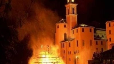 حريق هائل في كنيسة بعين شمس والحماية تدفع بـ10 سيارات إطفاء