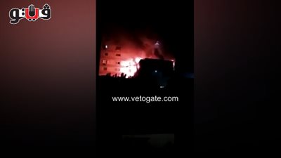 لحظة اشتعال النيران بكنيسة عين شمس (فيديو)