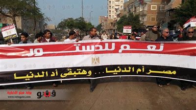 بالصور.. مسيرتان لتأييد الجيش بالشرقية