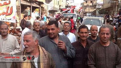 بالفيديو.. مسيرات لتأييد الدستور في الغربية