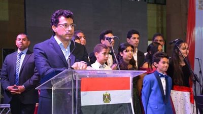 وزير الرياضة يشهد احتفالية نصر أكتوبر بمركز شباب التجمع الأول
