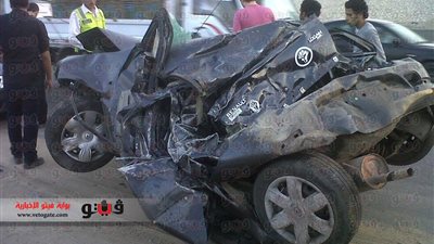 ننشر صورة سيارة أحمد ماهر بعد تعرضه لحادث