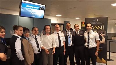 بالصور.. «ياني» في ضيافة «مصر للطيران»