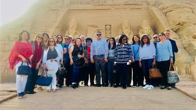 4 وزراء و26 سفيرا يتفقدون معبدي أبو سمبل قبل ظاهرة تعامد الشمس