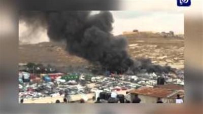 بالفيديو.. انفجار ضخم بحاويتى «ألعاب نارية» في جمرك عمان