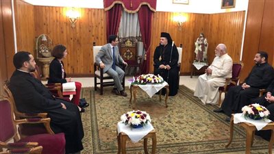 مبعوث رئيس فرنسا يزور بطريركية الأقباط الكاثوليك