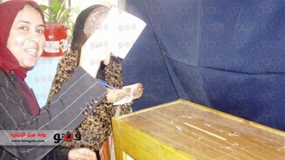 55 % من النساء صوتن على الدستور بمدرسة في حلوان