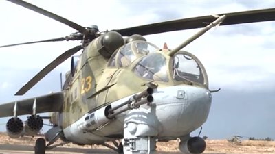 بالفيديو.. القوات الروسية تلاحق «داعش» بمروحية «Mi-24» في سوريا