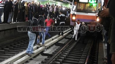 «شرطة النقل» تفض تجمهر عناصر «الإرهابية» على قضبان المترو