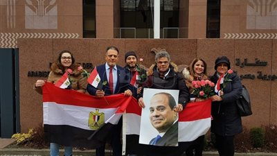الجالية المصرية في ألمانيا تستعد لاستقبال الرئيس