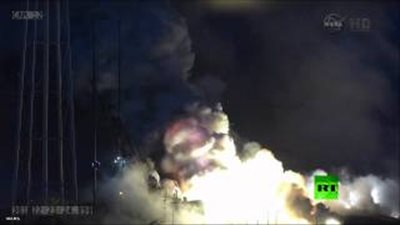 بالفيديو.. لحظة انفجار «صاروخ فضائي» أمريكي