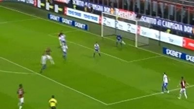 تعادل ميلان وسامبدوريا 2/2 في الشوط الأول (فيديو)